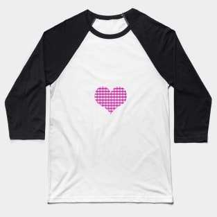 Checkered heart Baseball T-Shirt